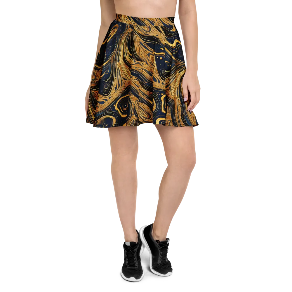 Nocturne Vein on Skater Skirt — Front