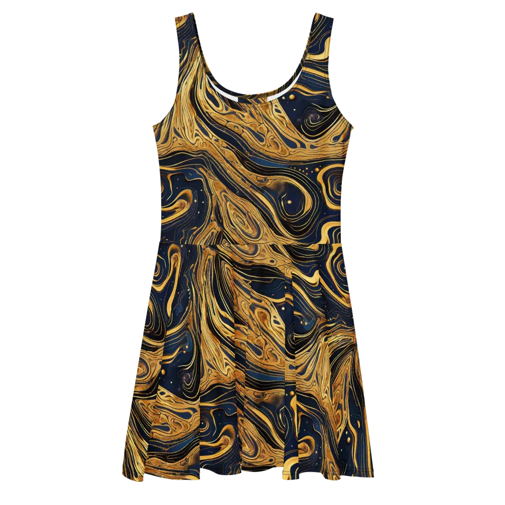 Nocturne Vein on Skater Dress — Front