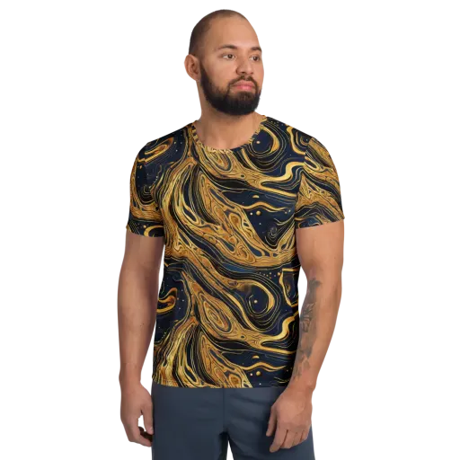 Nocturne Vein on a Men's Athletic T-Shirt