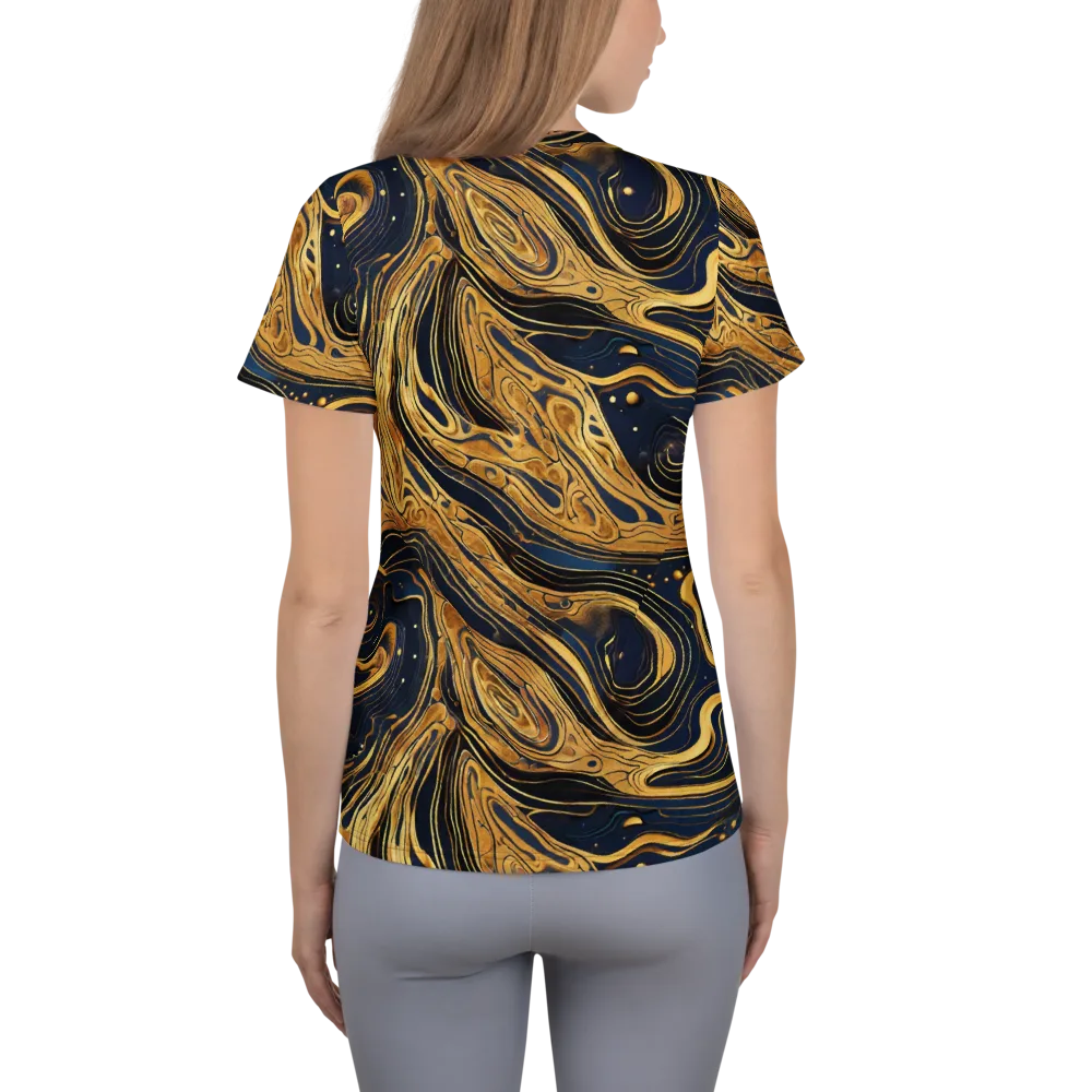 Nocturne Vein on Women's Athletic T-Shirt — Back