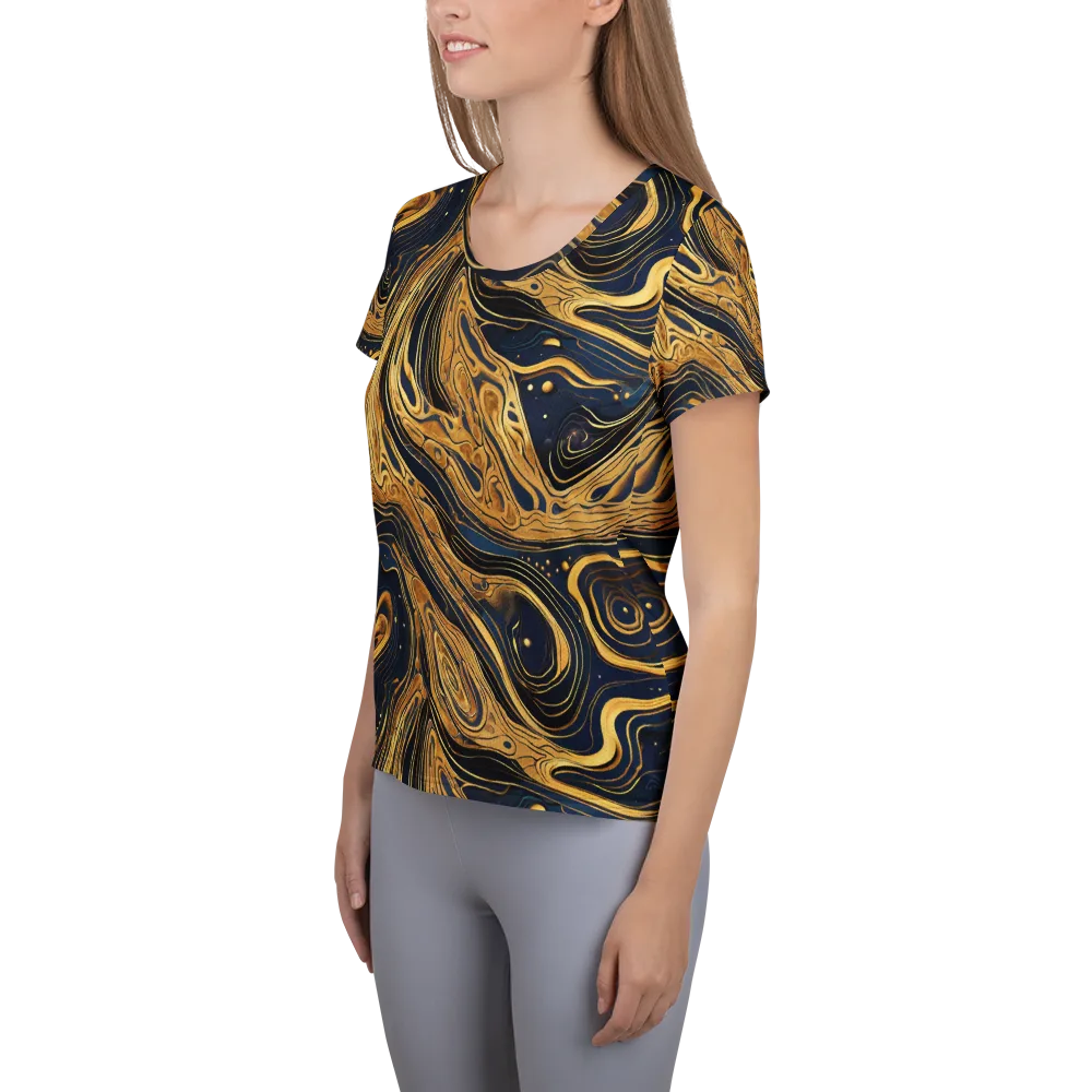 Nocturne Vein on Women's Athletic T-Shirt — Left
