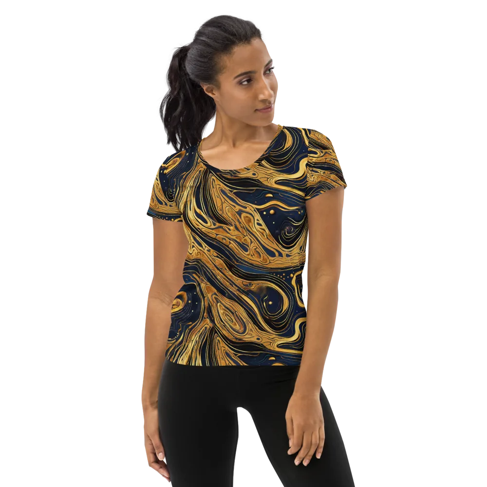 Nocturne Vein on Women's Athletic T-Shirt — Front