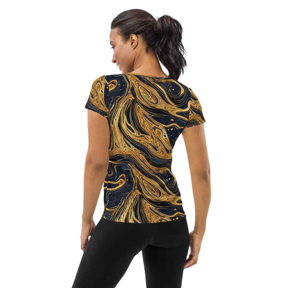 Nocturne Vein on Women's Athletic T-Shirt — Back