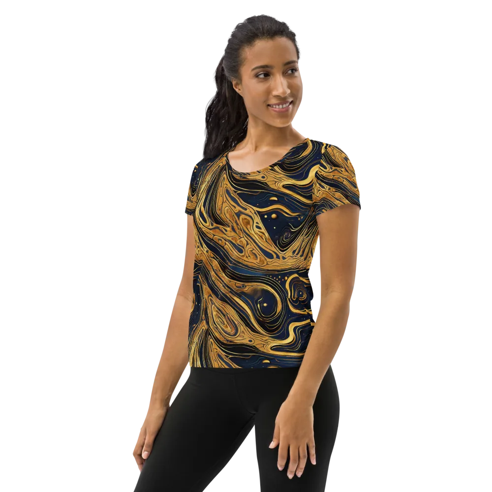Nocturne Vein on Women's Athletic T-Shirt — Left
