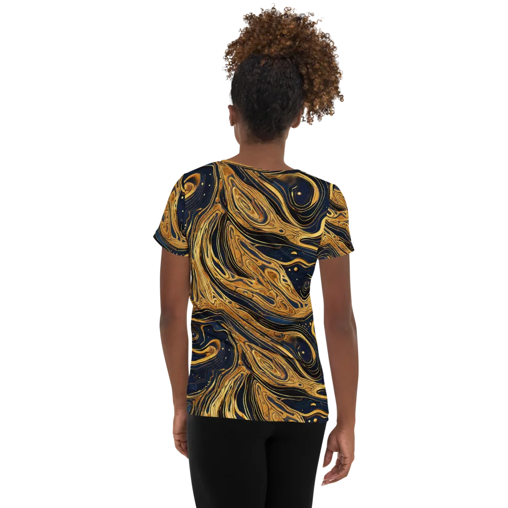 Nocturne Vein on Women's Athletic T-Shirt — Back