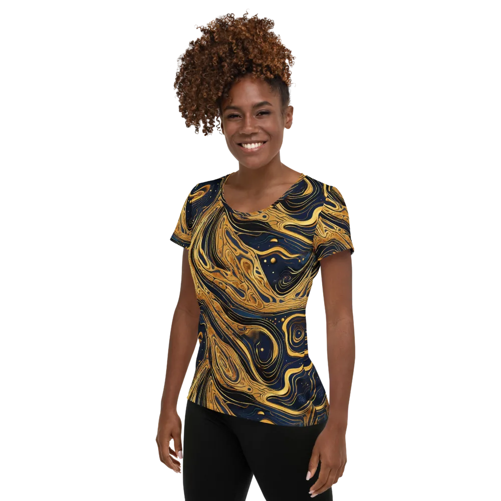 Nocturne Vein on Women's Athletic T-Shirt — Left
