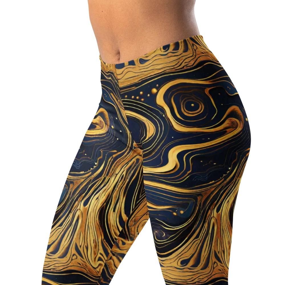 Nocturne Vein on Leggings — Left Front