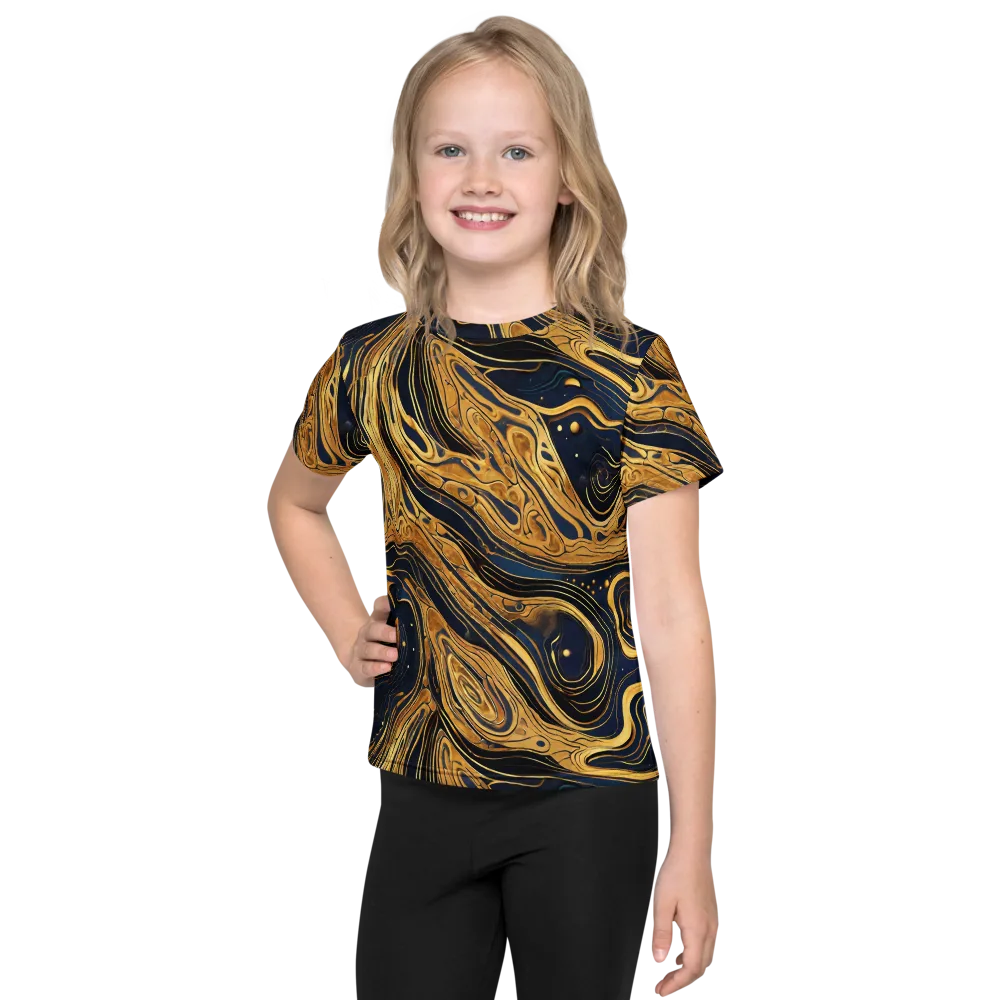 Nocturne Vein on Kids Crew Neck T-Shirt — Front