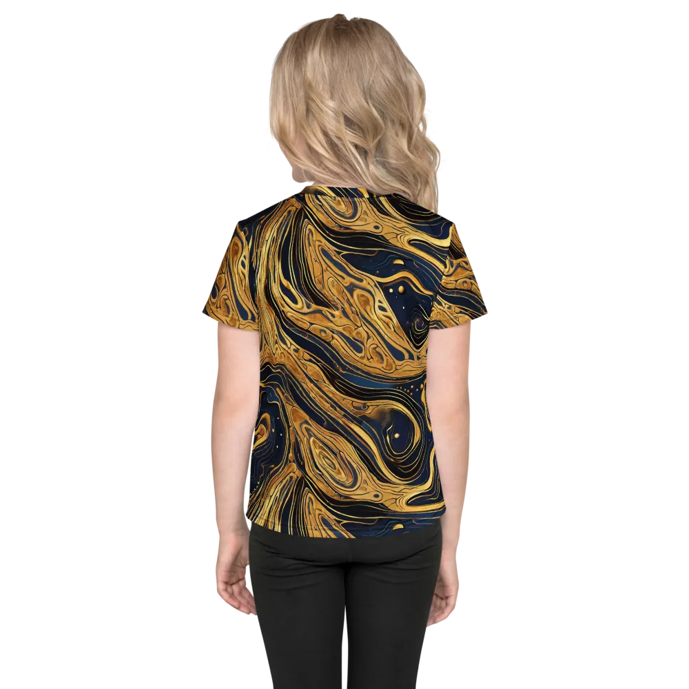 Nocturne Vein on Kids Crew Neck T-Shirt — Back
