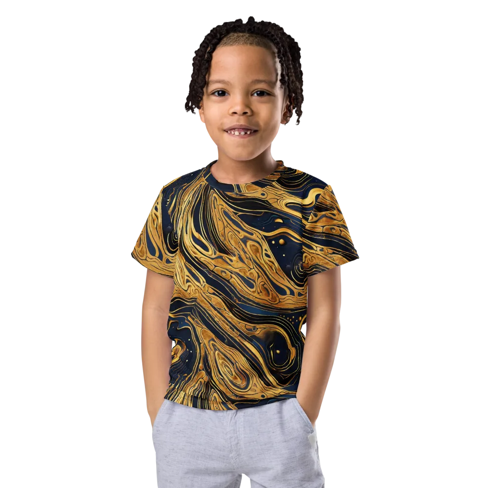 Nocturne Vein on Kids Crew Neck T-Shirt — Front