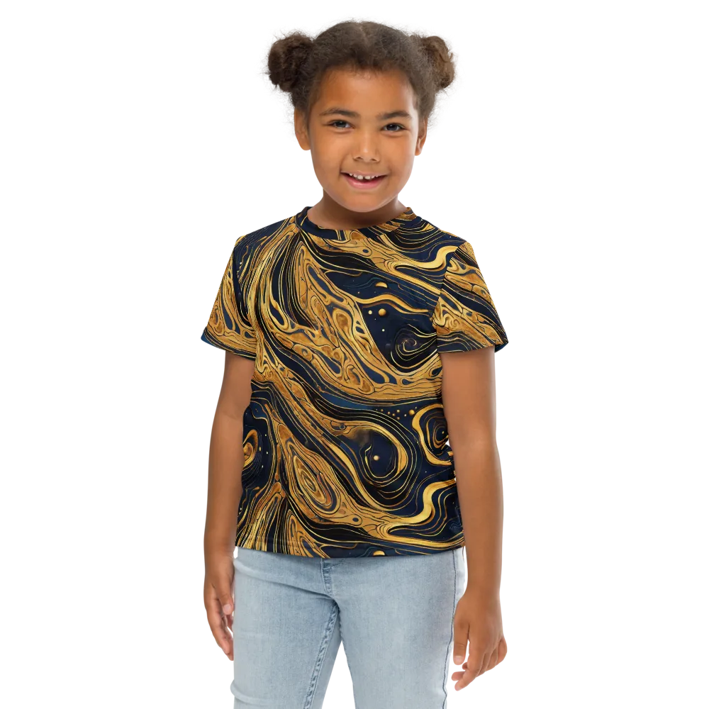 Nocturne Vein on Kids Crew Neck T-Shirt — Front