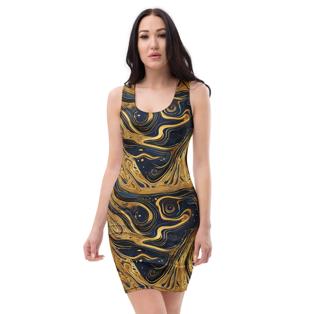 Nocturne Vein on Bodycon Dress — Front