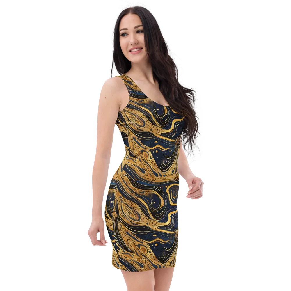 Nocturne Vein on Bodycon Dress — Right Front