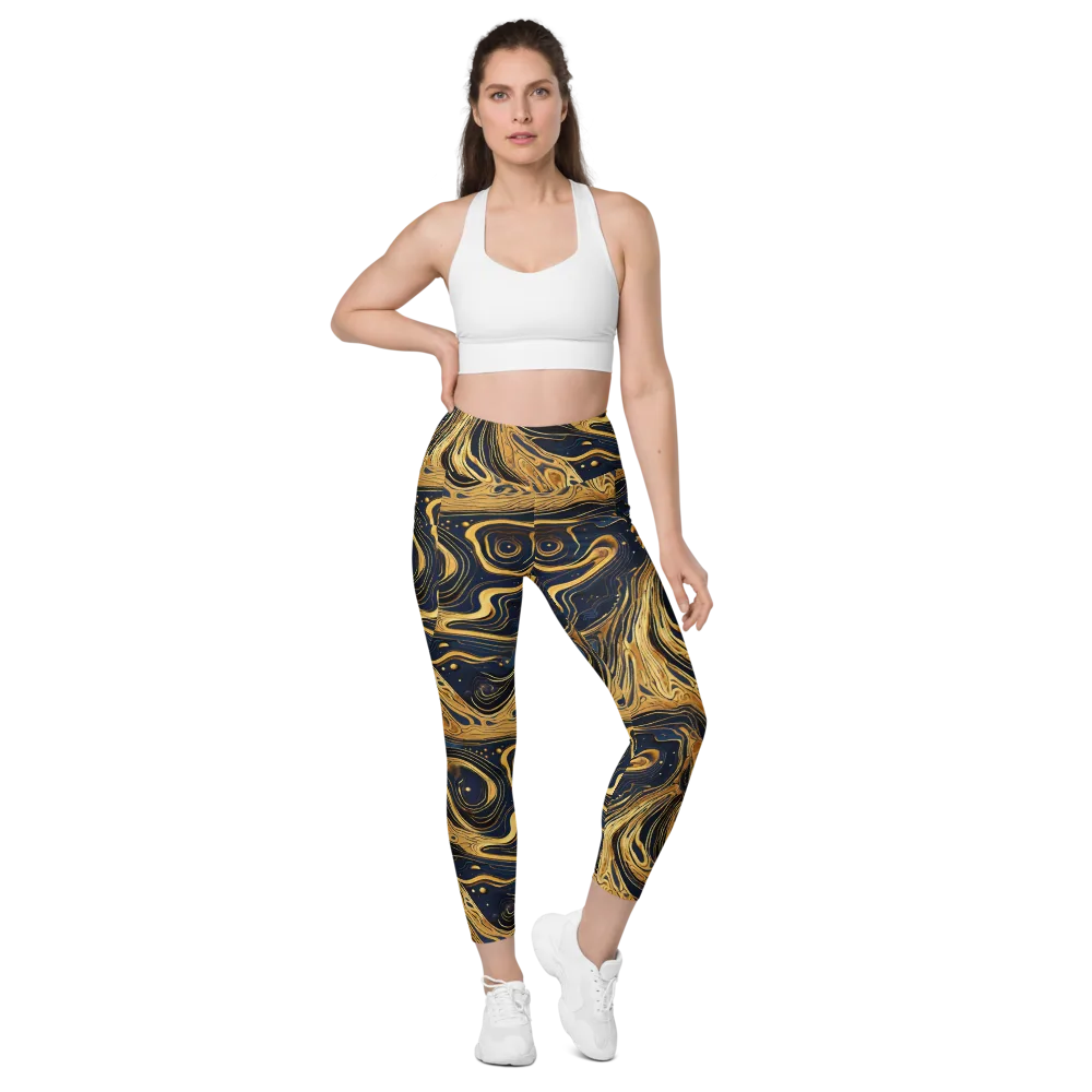 Nocturne Vein on Leggings with Pockets — Front
