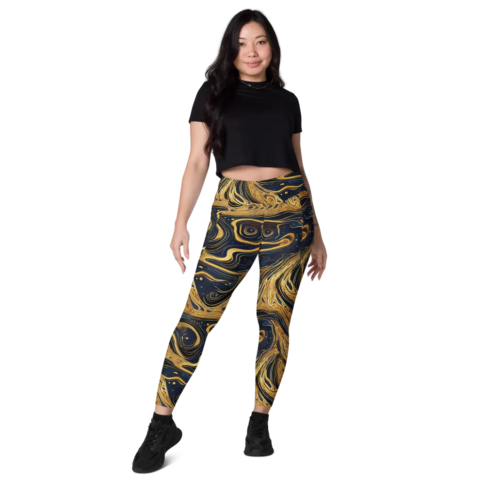 Nocturne Vein on Leggings with Pockets — Front