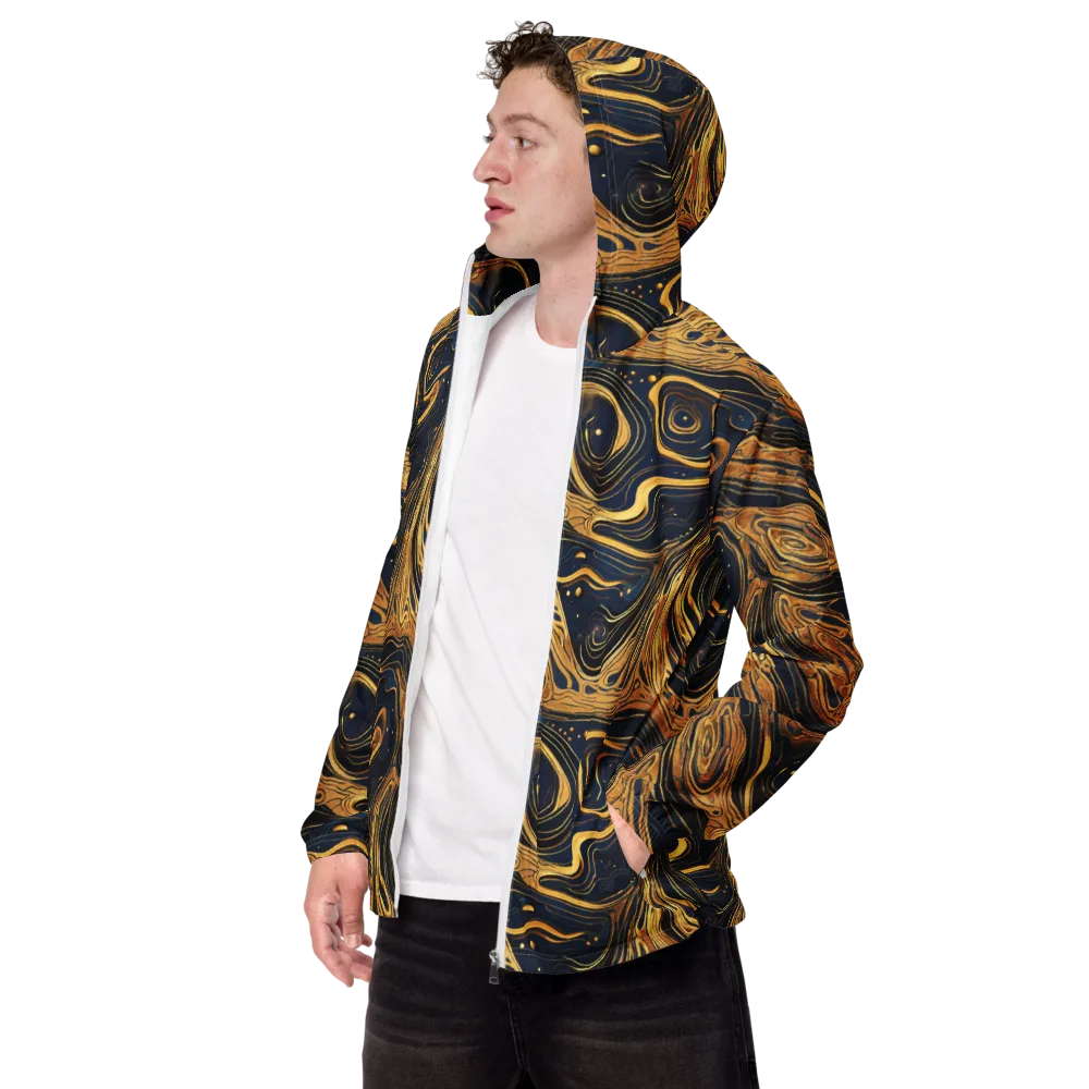 Nocturne Vein on Men's Windbreaker — Left Front