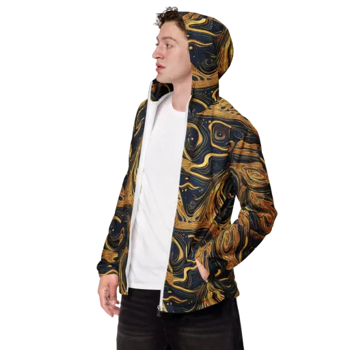 Nocturne Vein on a Men's Windbreaker