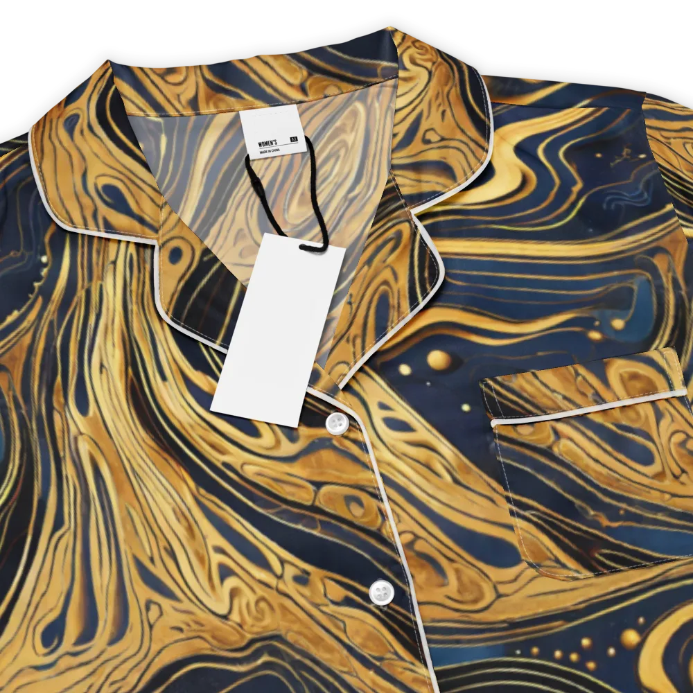 Nocturne Vein on Women's Short Sleeve Pajama Top — Product details