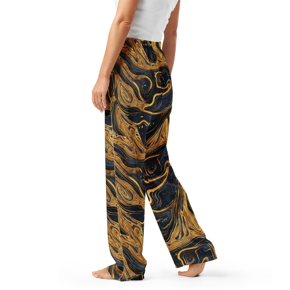 Nocturne Vein on Women's Pajama Pants — Left