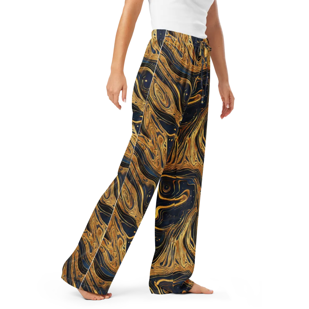 Nocturne Vein on Women's Pajama Pants — Right Front