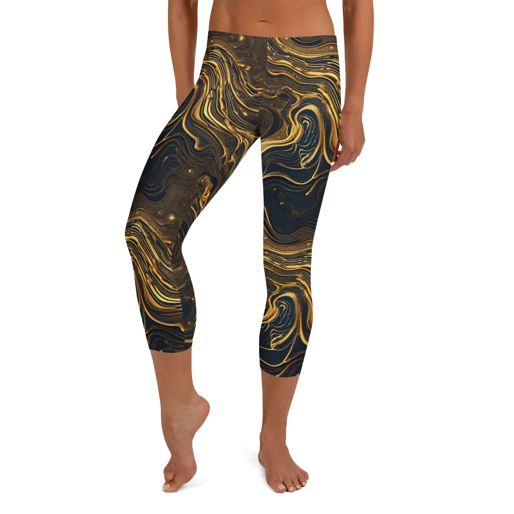 Auric Undertow on Capri Leggings — Front