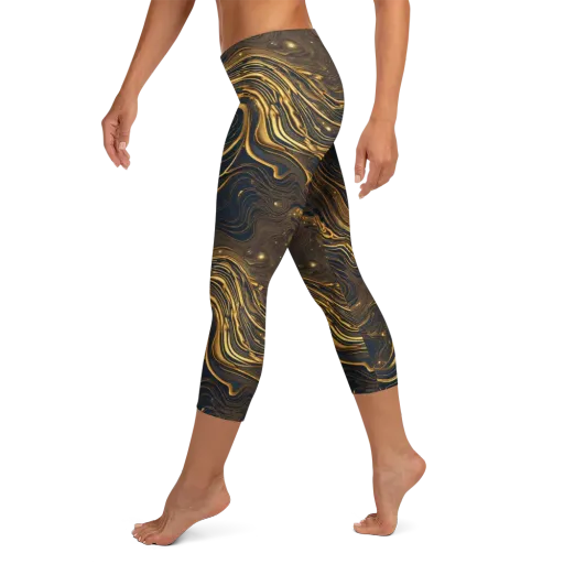 Auric Undertow on a Capri Leggings