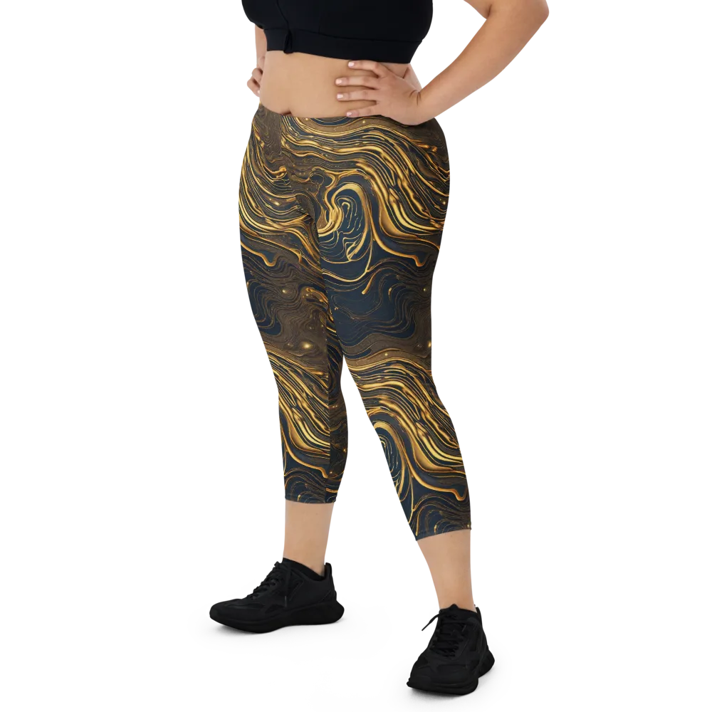 Auric Undertow on Capri Leggings — Front