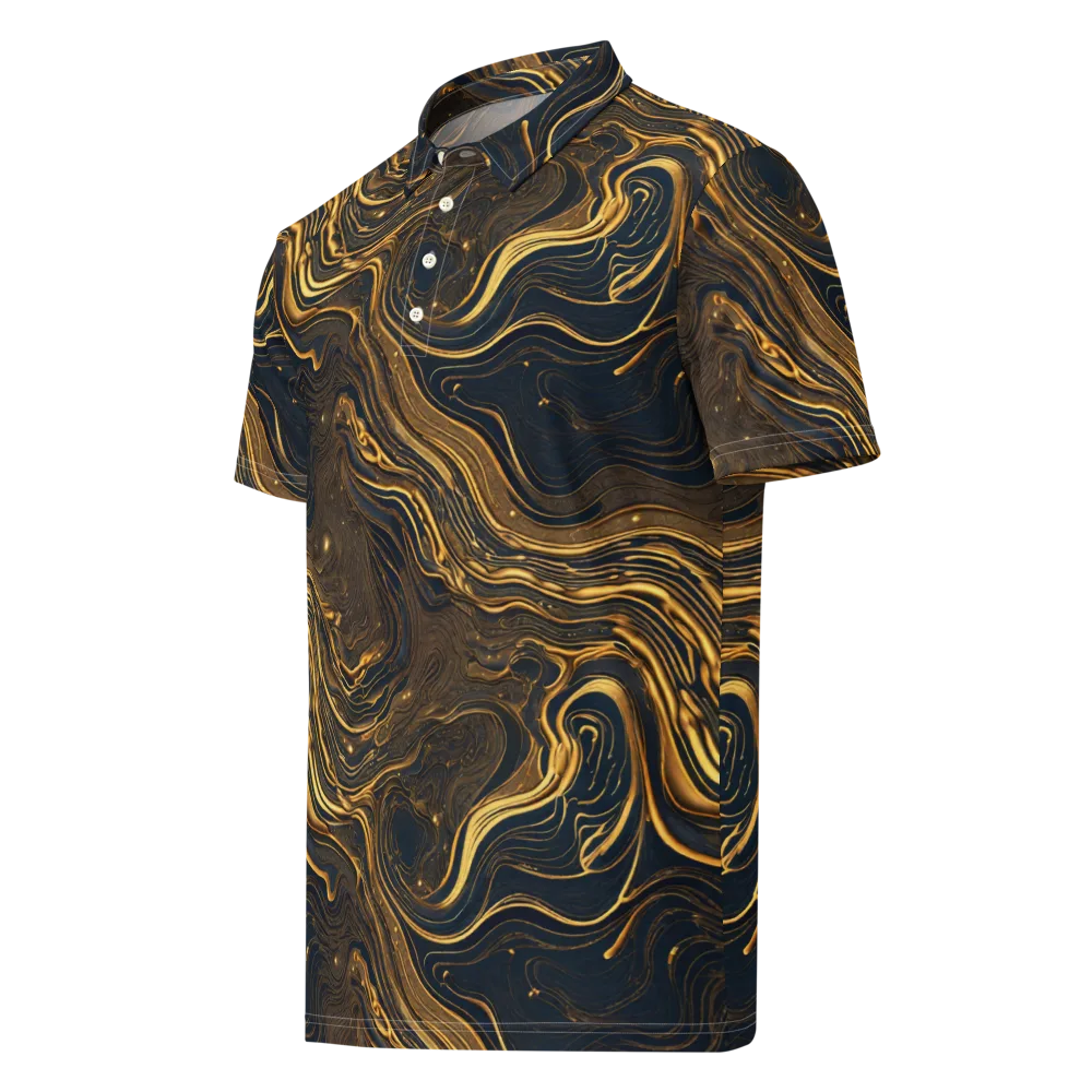 Auric Undertow on Men's Slim Fit Polo Shirt — Left Front