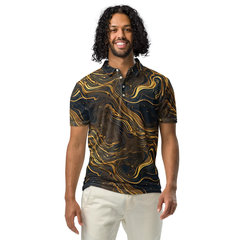 Auric Undertow on Men's Slim Fit Polo Shirt — Front