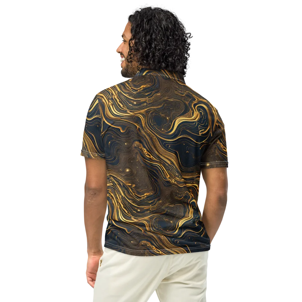 Auric Undertow on Men's Slim Fit Polo Shirt — Back