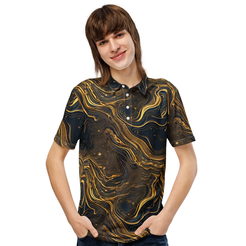 Auric Undertow on Men's Slim Fit Polo Shirt — Front