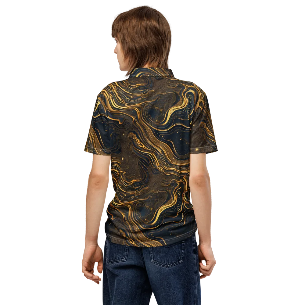 Auric Undertow on Men's Slim Fit Polo Shirt — Back