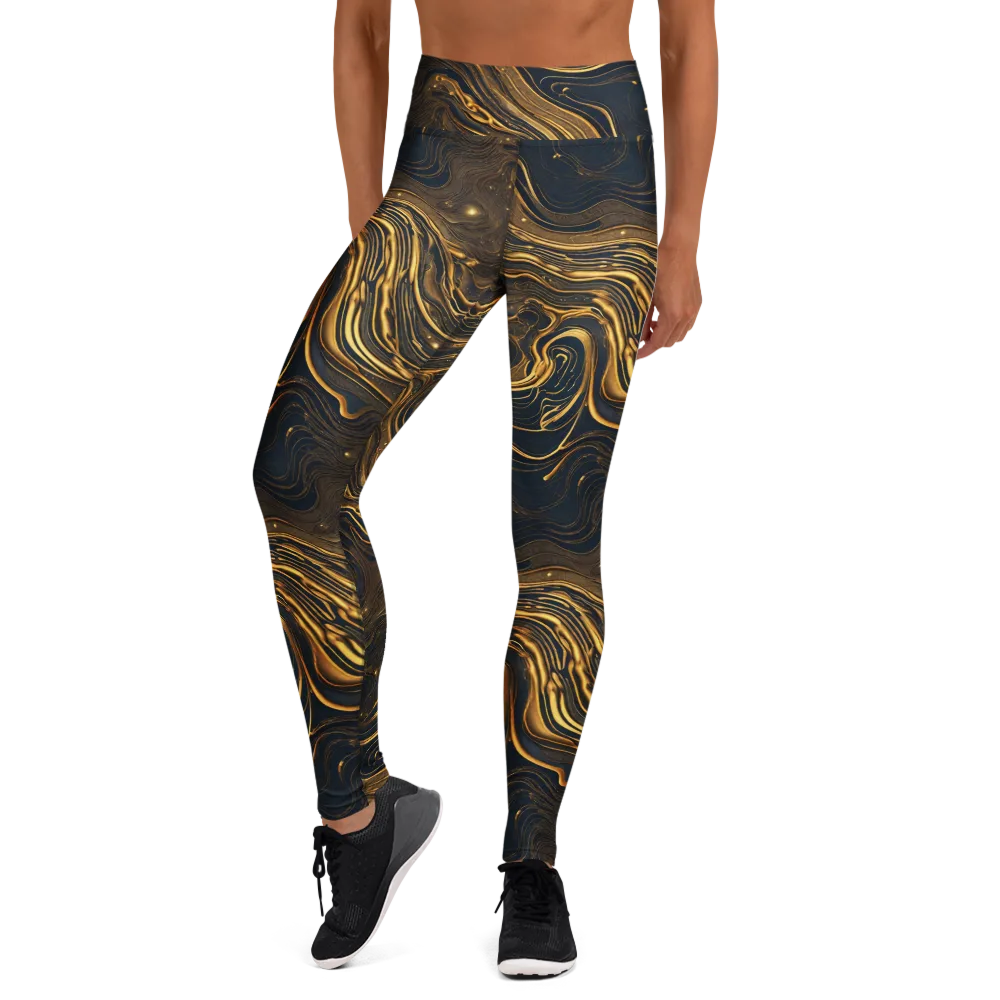 Auric Undertow on Yoga Leggings — Front