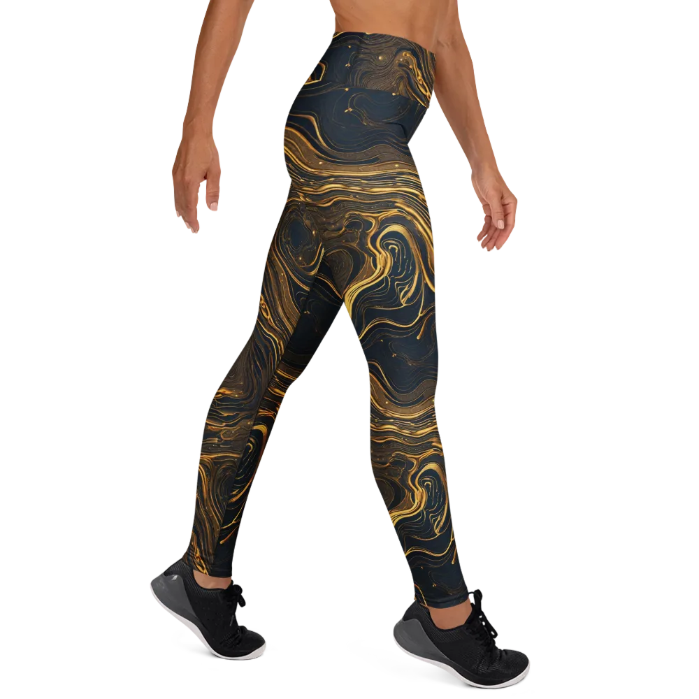 Auric Undertow on Yoga Leggings — Right