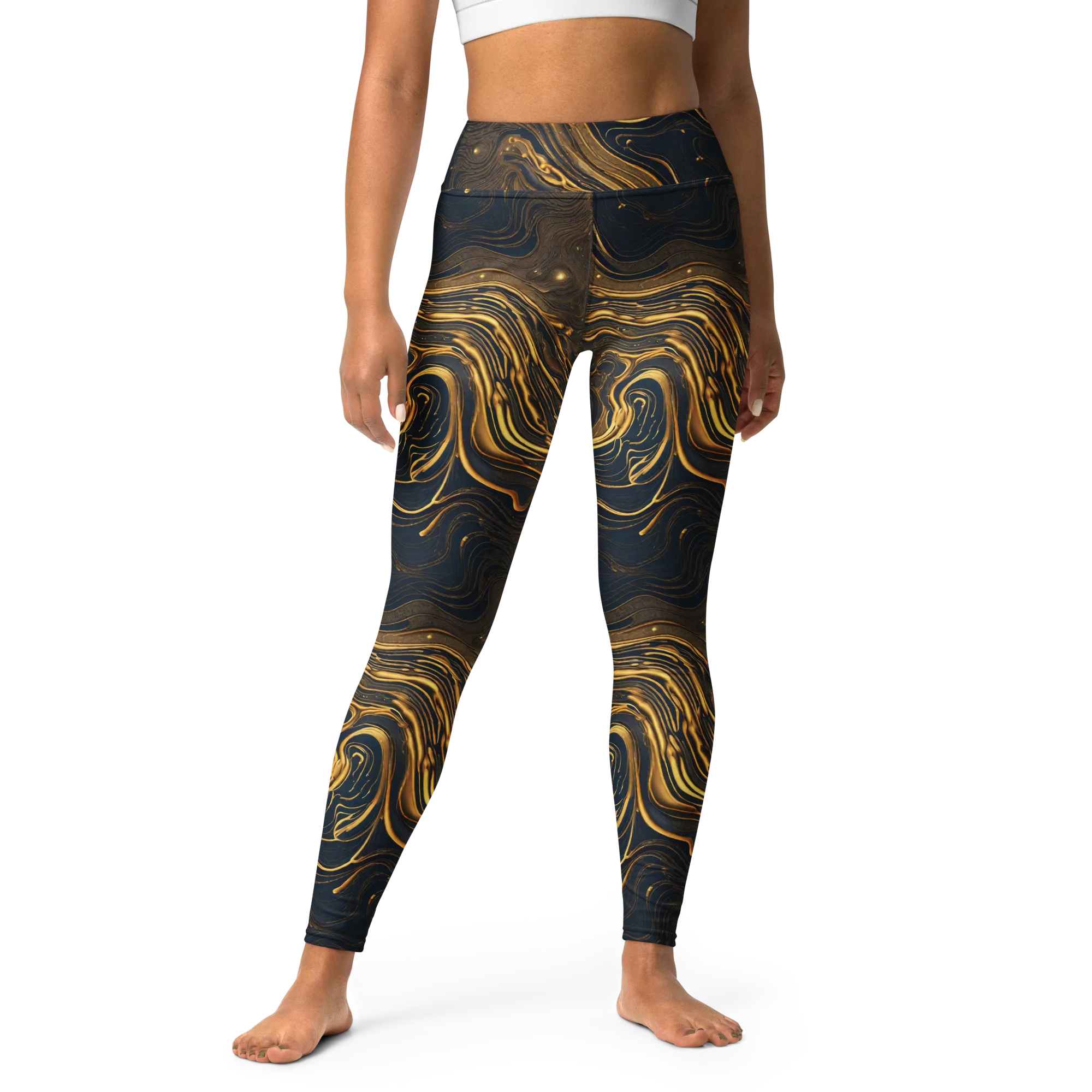 Auric Undertow on Yoga Leggings — Front