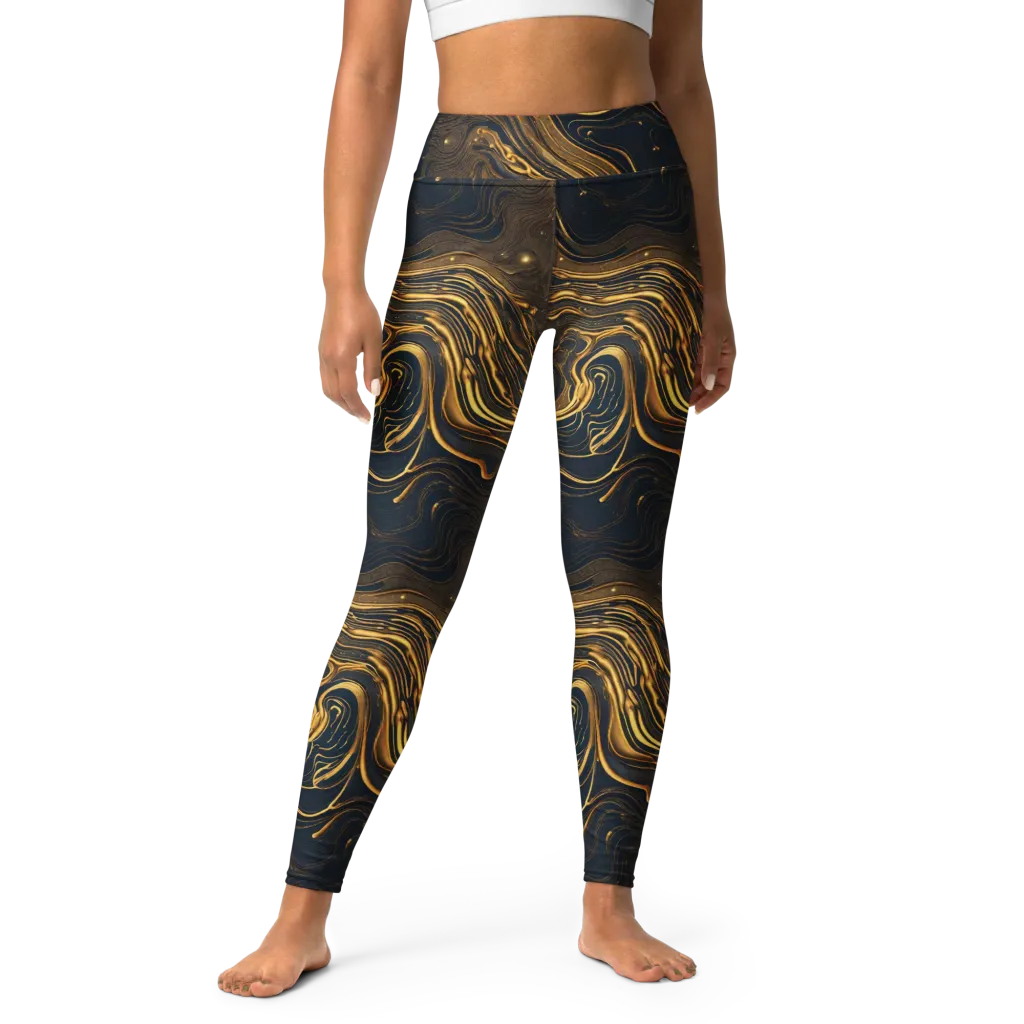 Auric Undertow on Yoga Leggings — Front