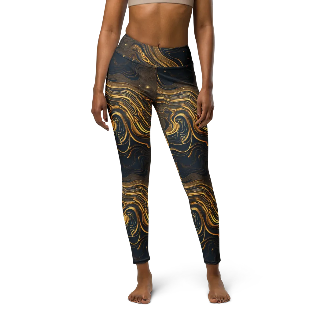 Auric Undertow on Yoga Leggings — Front