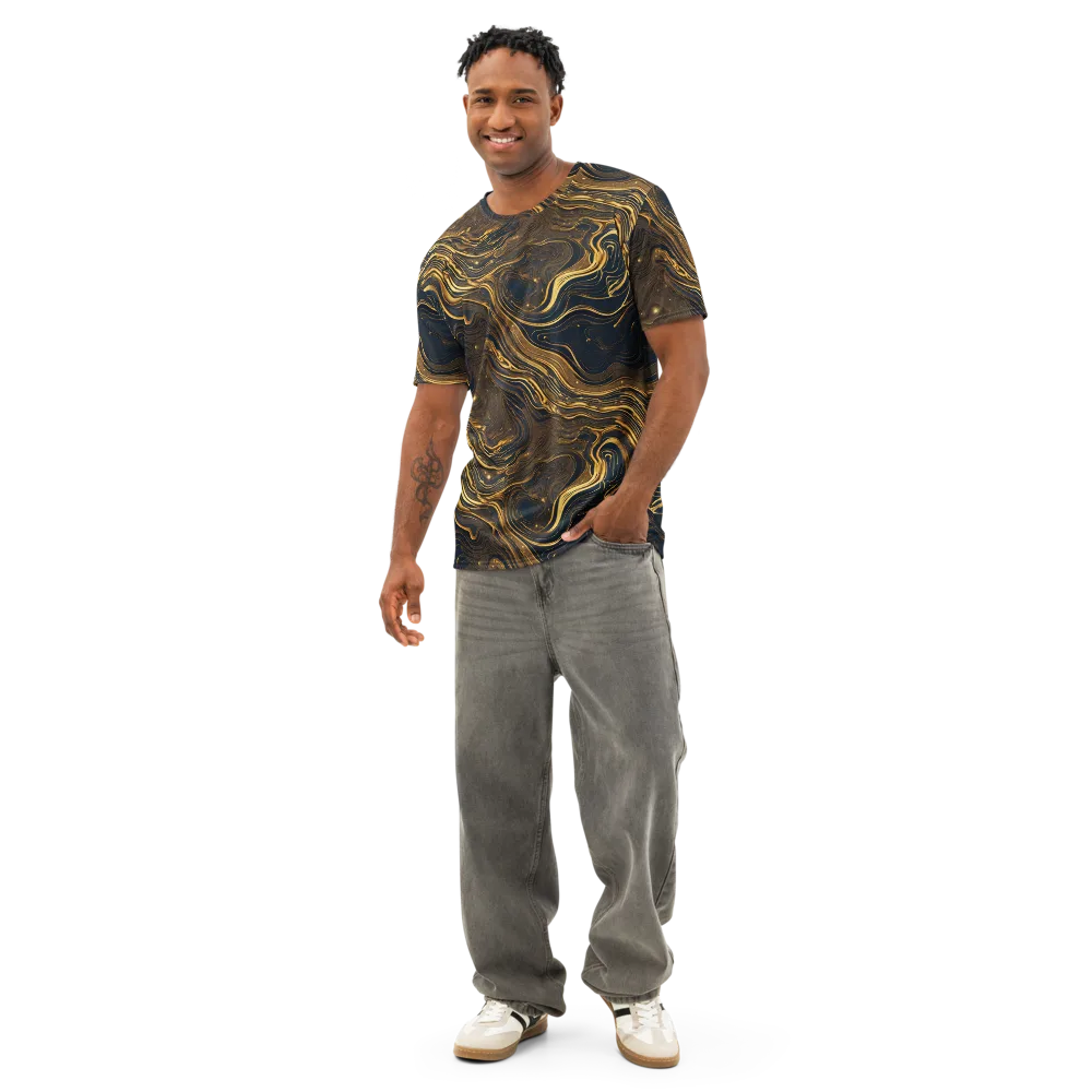 Auric Undertow on Men's Cotton Crew Neck T-Shirt — Front