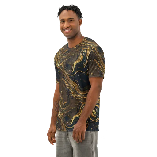 Auric Undertow on a Men's Cotton Crew Neck T-Shirt