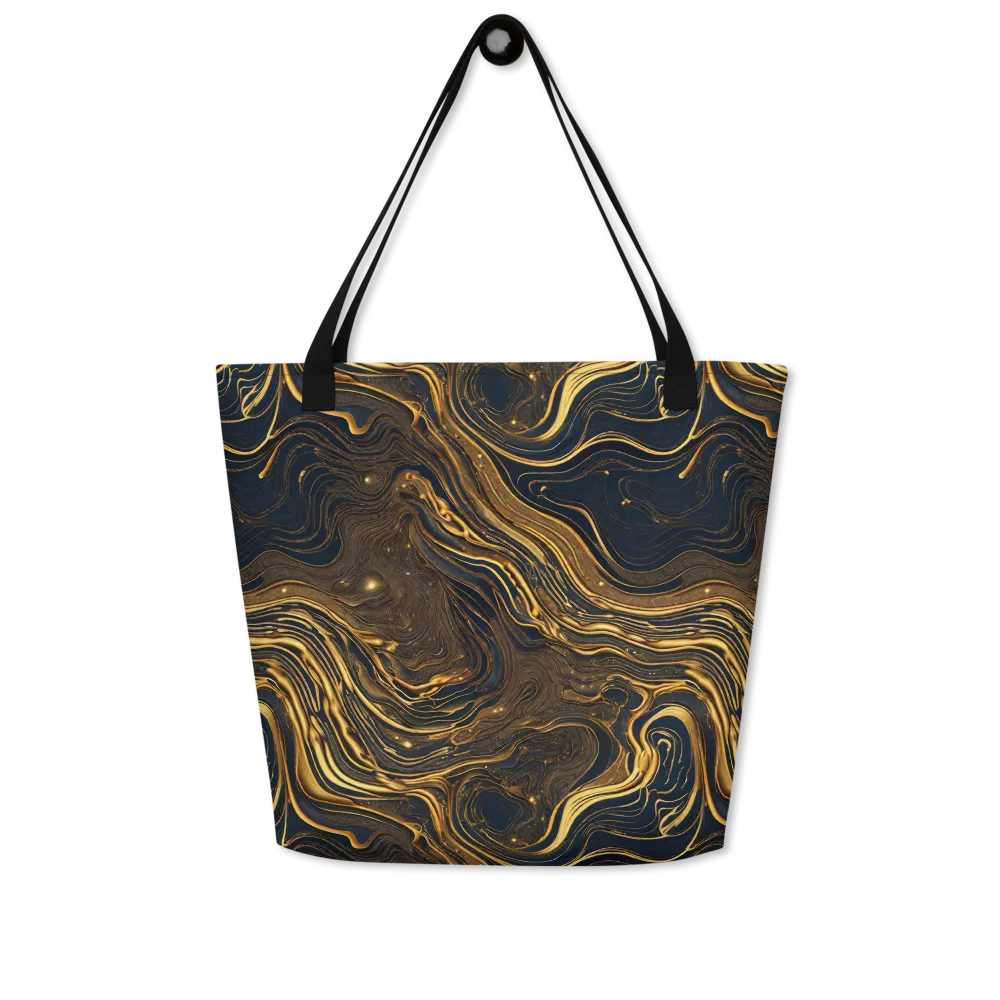 Auric Undertow on Large Tote Bag W/ Pocket — Front