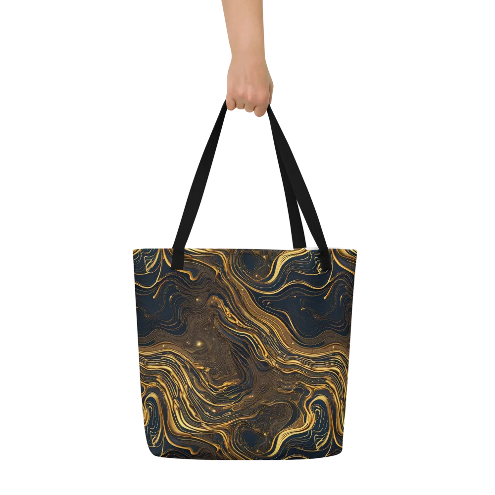Auric Undertow on Large Tote Bag W/ Pocket — Front
