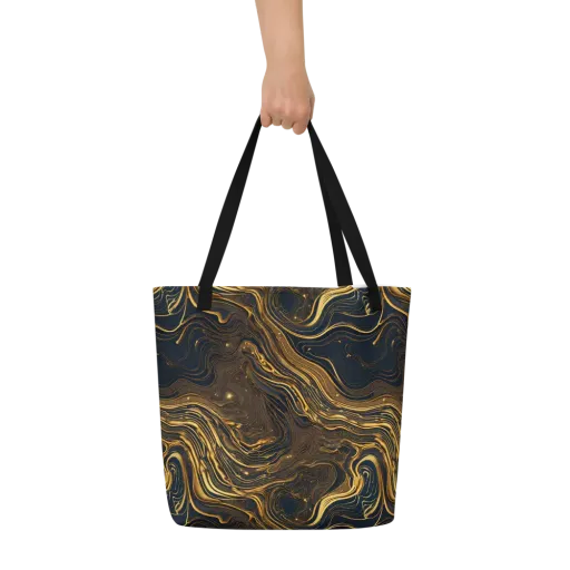 Auric Undertow on a Large Tote Bag W/ Pocket