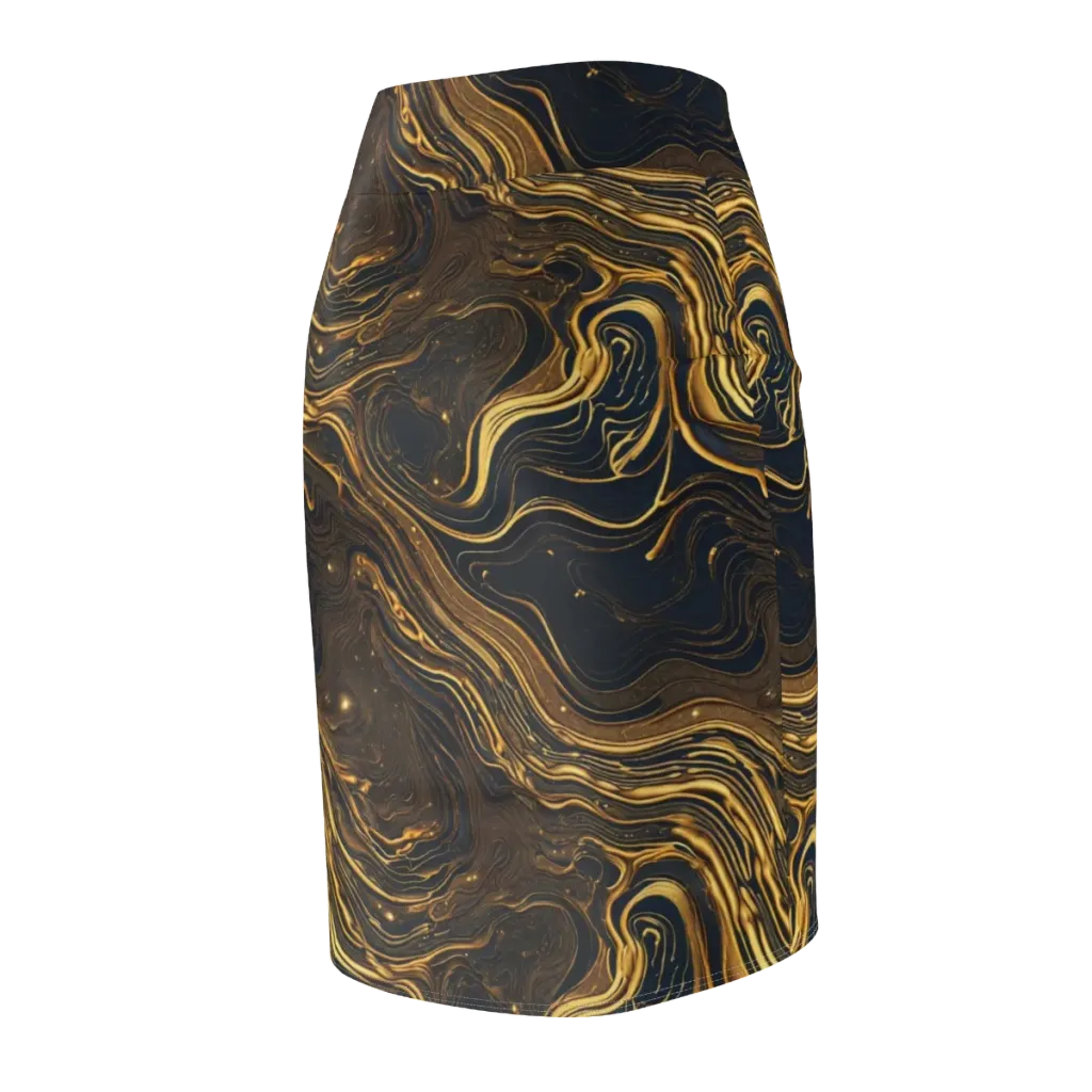 Auric Undertow on Pencil Skirt — Back Side