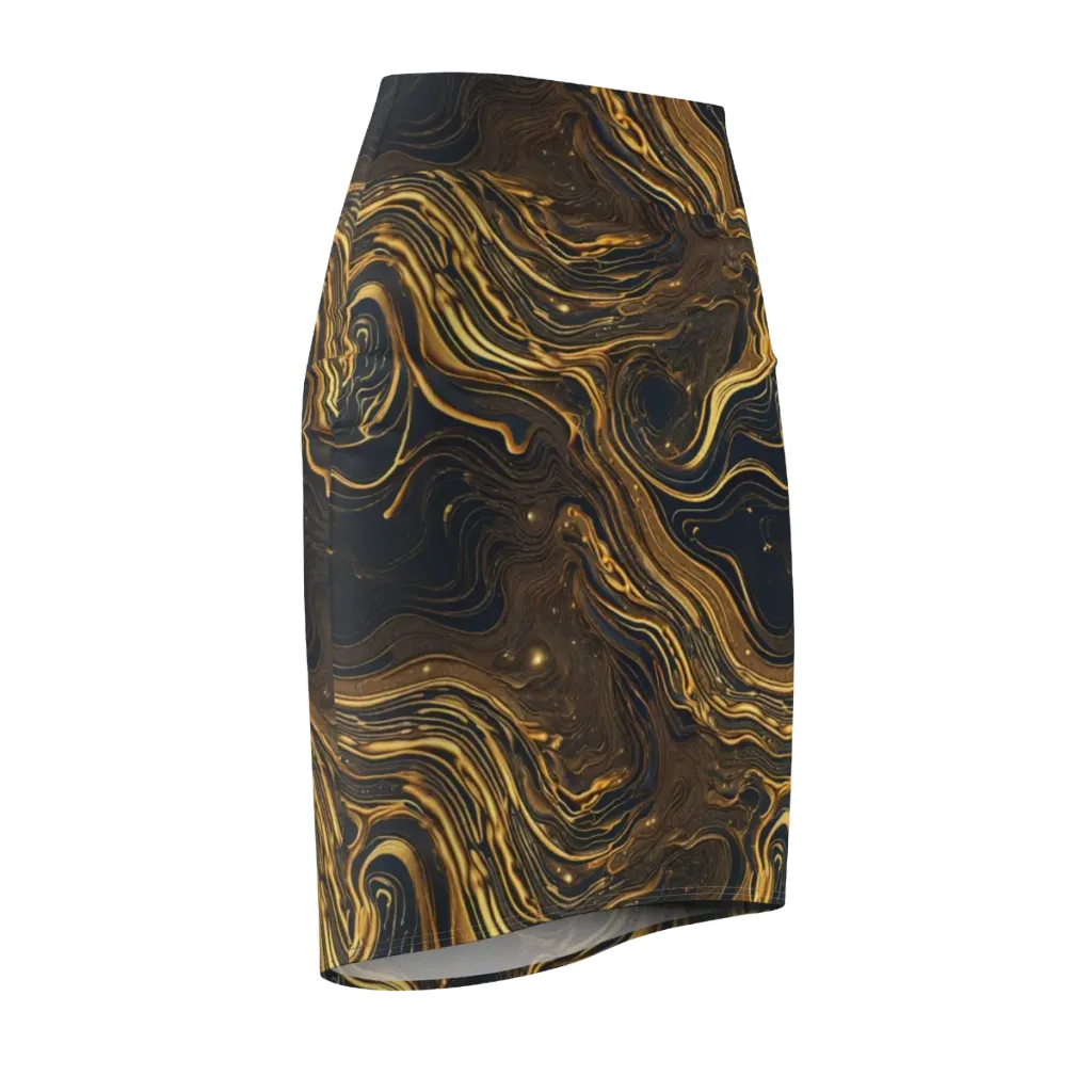 Auric Undertow on Pencil Skirt — Front Side