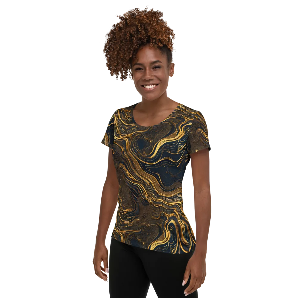 Auric Undertow on Women's Athletic T-Shirt — Left