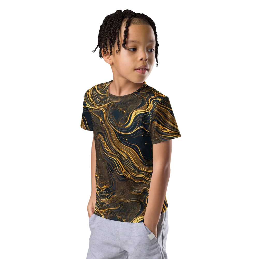 Auric Undertow on Kids Crew Neck T-Shirt — Left Front