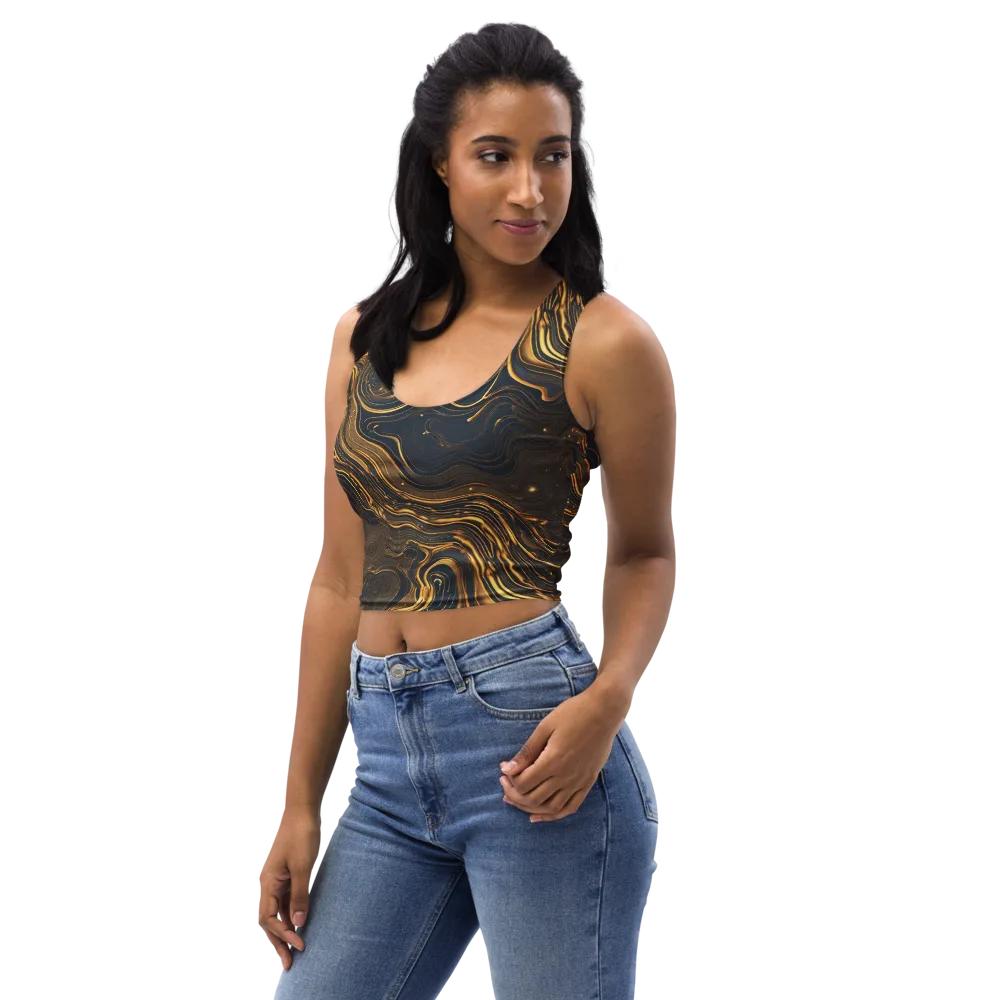Auric Undertow on Crop Top — Left Front
