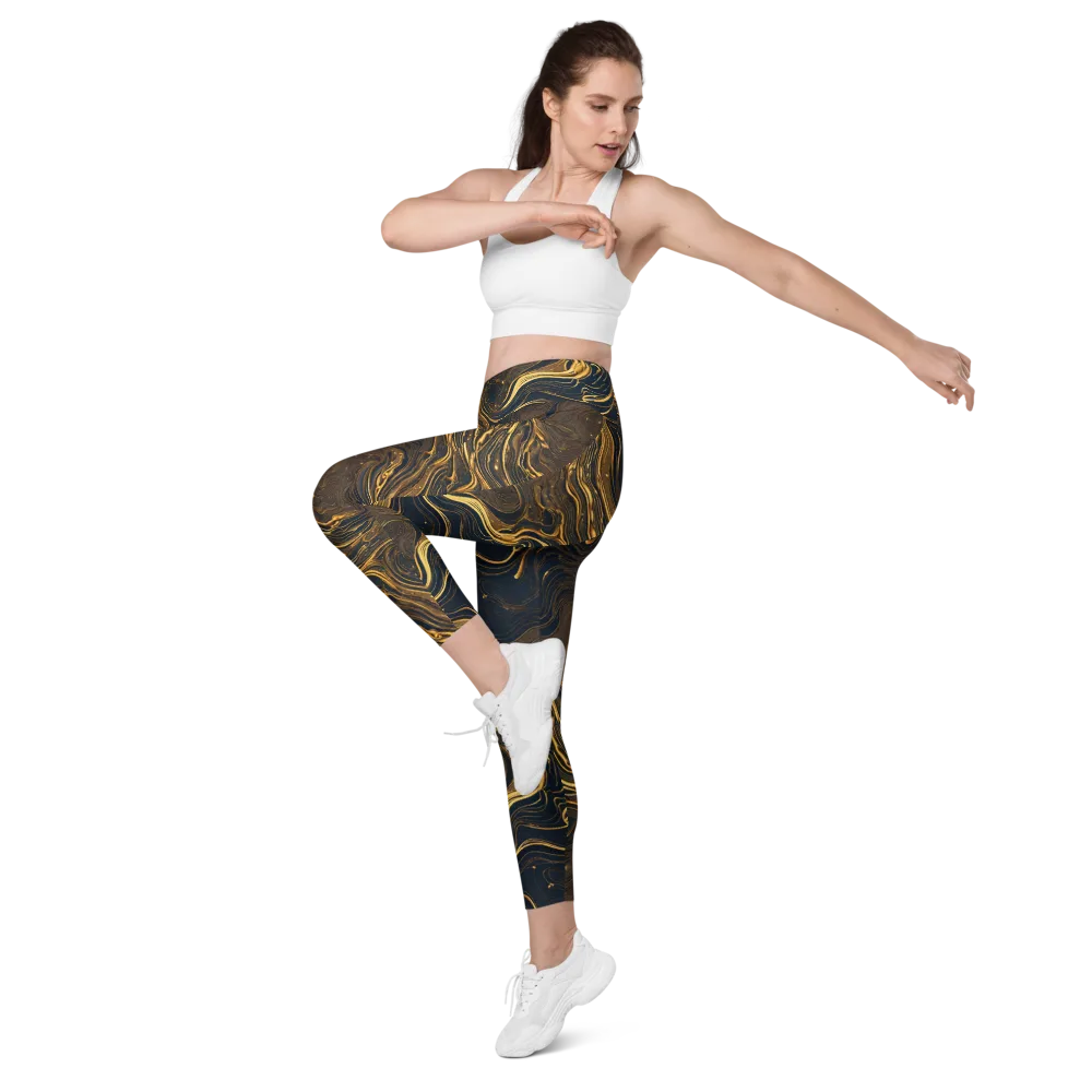 Auric Undertow on Leggings with Pockets — Left Front