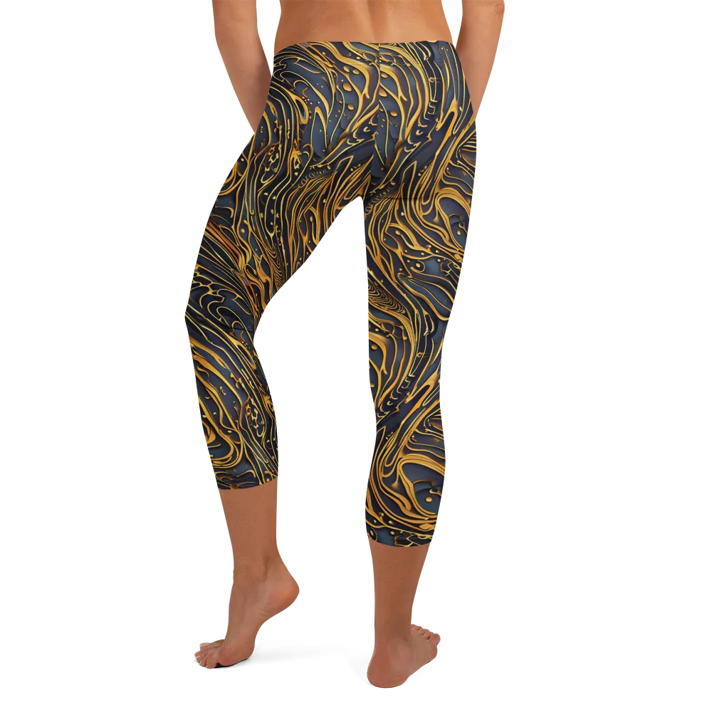 Aurum Drift on Capri Leggings — Back