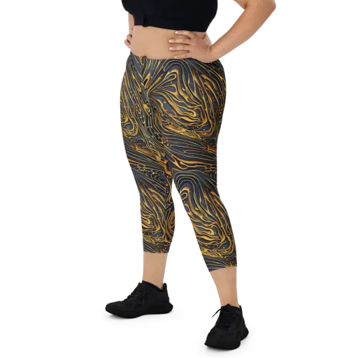 Aurum Drift on a Capri Leggings